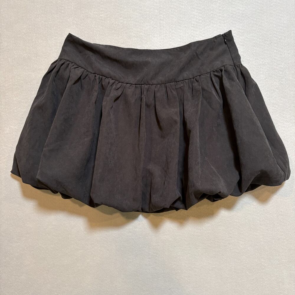 Sky to Moon Black Ruffle Hem Skirt Womens Size Large Versatile Chic